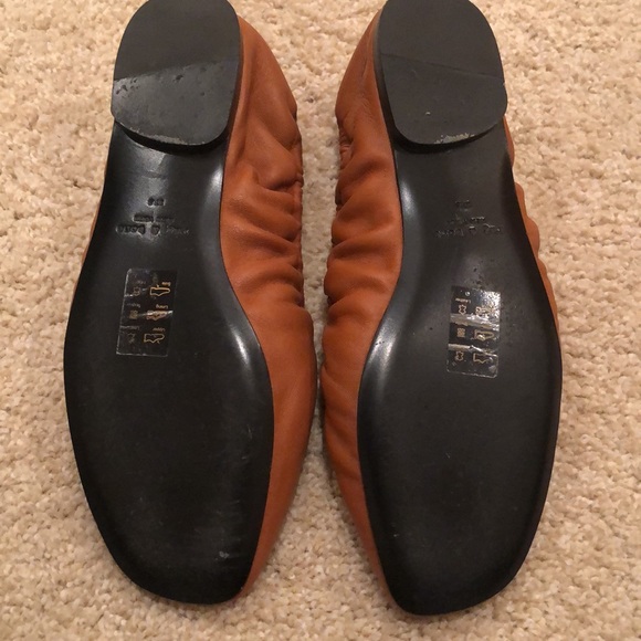 Rag & Bone Elly Cognac Leather Ballet Flat Sz 37.5 - Picture 5 of 7